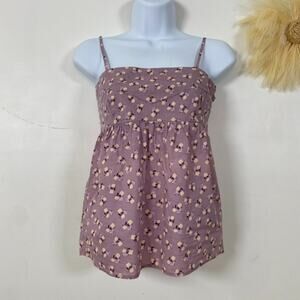 Vintage Bluenotes Womens Dainty Floral Babydoll Top Size XS Feminine Cottagecore